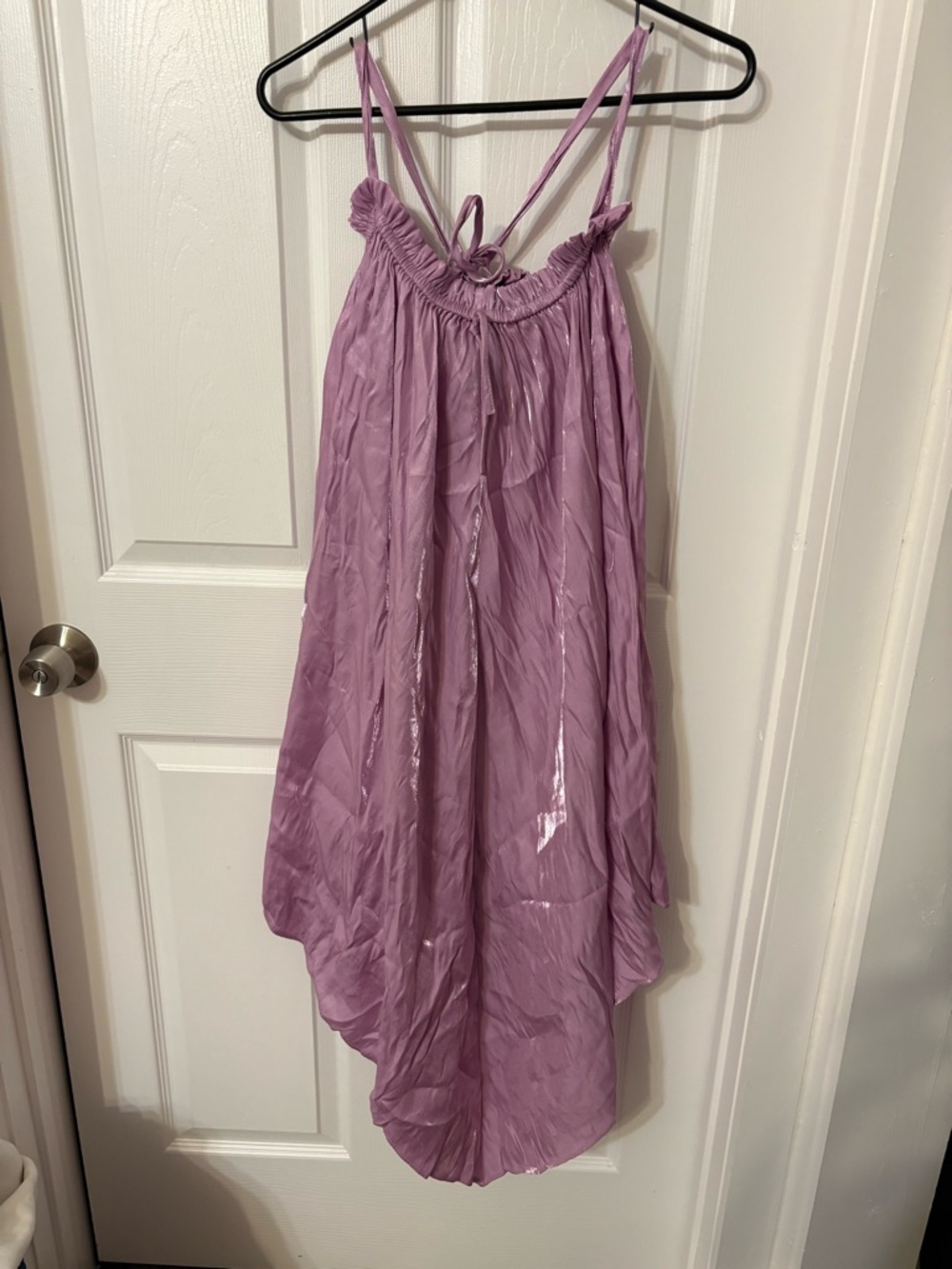 Lilac High-Low Sundress with Spaghetti Straps